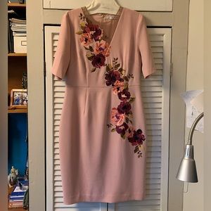 Never worn Trina Turk gorgeous embroidered flower dress size 12
